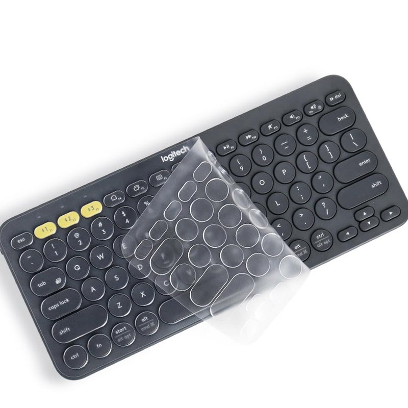 MUBUY-GOL Keyboard Cover for Logitech K380 Pebble Multi-Device Bluetooth Keyboard/Logitech Pebble Keys 2 K380s/Logitech K380 Multi-Device Bluetooth Keyboard, Logitech K380 Wireless Keyboard Cover, US Layout - Image 1